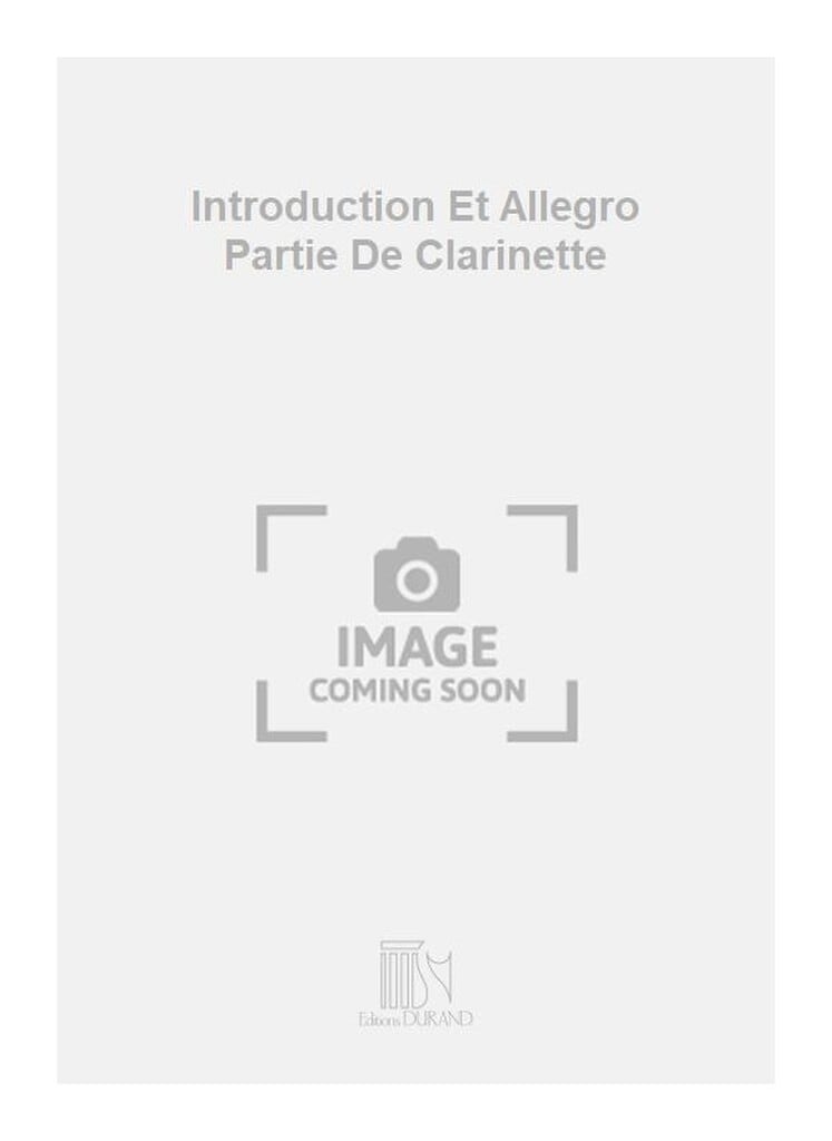 Introduction Et Allegro Partie De Clarinette